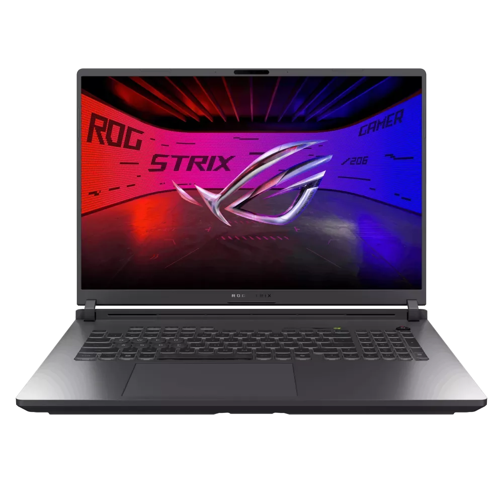 ASUS ROG Strix G18 (2026) — G815LW-SA331X teknik tablosundaki gri G18 gövdenin üretici görseli; bellek kapasitesi fotoğraftan çıkarılmaz.